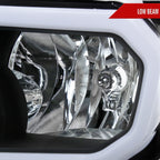 2007-2013 Toyota Tundra/2008-2017 Sequoia Headlights LED Tube Factory Style Headlights with LED Turn Signal (Matte Black Housing/Clear Lens)