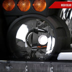 2007-2013 Toyota Tundra/2008-2017 Sequoia Headlights LED Tube Factory Style Headlights with LED Turn Signal (Matte Black Housing/Clear Lens)