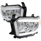 2014-2021 Toyota Tundra LED Bar Factory Style Headlights (Chrome Housing/Clear Lens)