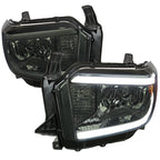 2014-2021 Toyota Tundra LED Bar Factory Style Headlights (Chrome Housing/Smoked Lens)