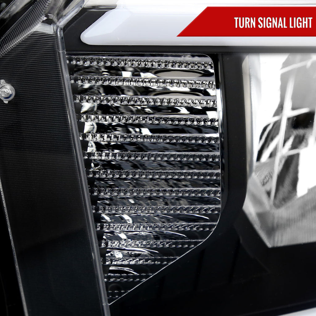 2014-2021 Toyota Tundra LED Bar Factory Style Headlights (Matte Black Housing/Clear Lens)
