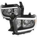 2014-2021 Toyota Tundra LED Bar Factory Style Headlights (Matte Black Housing/Clear Lens)