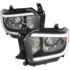 2014-2021 Toyota Tundra LED Bar Factory Style Headlights (Matte Black Housing/Clear Lens)
