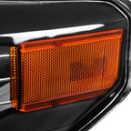 2014-2021 Toyota Tundra Factory Style Crystal Headlights w/ Amber Reflectors (Matte Black Housing/Clear Lens)