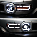 2007-2014 Toyota FJ Cruiser Full LED Projector Headlights with Sequential LED Turn Signal (Matte Black Housing/Clear Lens)