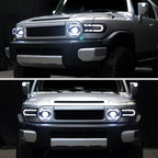 2007-2014 Toyota FJ Cruiser Full LED Projector Headlights with Sequential LED Turn Signal (Matte Black Housing/Smoked Lens)
