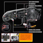 2007-2014 Toyota FJ Cruiser Full LED Projector Headlights with Sequential LED Turn Signal (Matte Black Housing/Smoked Lens)