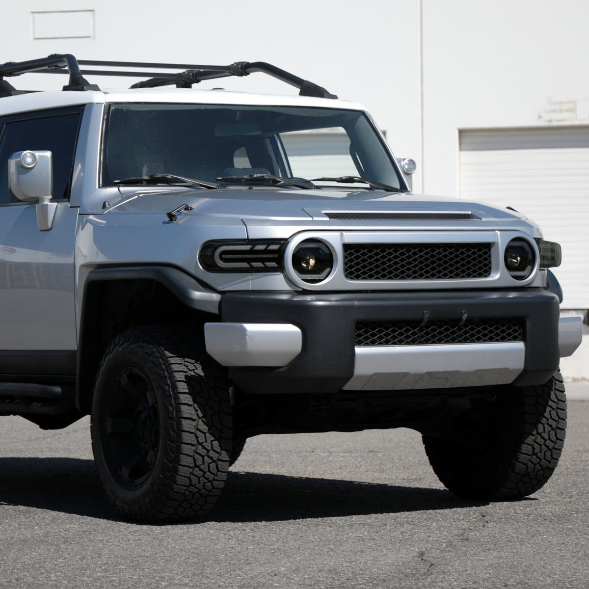 2007-2014 Toyota FJ Cruiser Full LED Projector Headlights with Sequential LED Turn Signal (Matte Black Housing/Smoked Lens)
