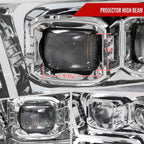 2009-2018 Dodge RAM 1500 / 2019 RAM Classic / 2010-2018 RAM 2500 3500 Switchback Sequential Full LED Projector Headlights (Chrome Housing/Clear Lens)
