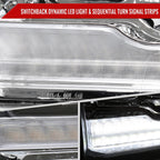 2009-2018 Dodge RAM 1500 / 2019 RAM Classic / 2010-2018 RAM 2500 3500 Switchback Sequential Full LED Projector Headlights (Chrome Housing/Clear Lens)