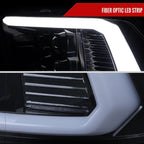 2009-2018 Dodge RAM 1500 / 2019 RAM Classic / 2010-2018 RAM 2500 3500 LED Bar Sequential Turn Signal Projector Headlights (Glossy Black Housing / Smoked Lens)