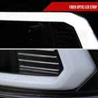 2009-2018 Dodge RAM 1500 / 2019 RAM Classic / 2010-2018 RAM 2500 3500 LED Bar Sequential Turn Signal Projector Headlights (Matte Black Housing / Clear Lens)