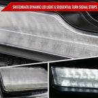 2009-2018 Dodge RAM 1500 / 2019 RAM Classic / 2010-2018 RAM 2500 3500 Switchback Sequential Full LED Projector Headlights (Matte Black Housing/Clear Lens)