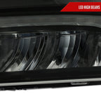 2019-2021 Chevrolet Silverado 1500 Full LED Projector Headlights with Sequential LED Turn Signal (Matte Black Housing/Smoked Lens)
