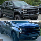 2019-2021 Chevrolet Silverado 1500 Full LED Projector Headlights with Sequential LED Turn Signal (Matte Black Housing/Smoked Lens)