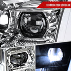 2010-2016 Cadillac SRX Full Switchback Sequential LED DRL Projector Headlights (Chrome Housing/Clear Lens)