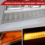 2015-2020 Chevrolet Tahoe Suburban Full LED DRL Sequential Headlights (Chrome Housing / Clear Lens)