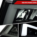 2015-2020 Chevrolet Tahoe Suburban Full LED DRL Sequential Headlights (Matte Black Housing / Smoked Lens)