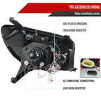 2003-2005 Toyota 4Runner Dual Halo Projector Headlights (Chrome Housing/Clear Lens)