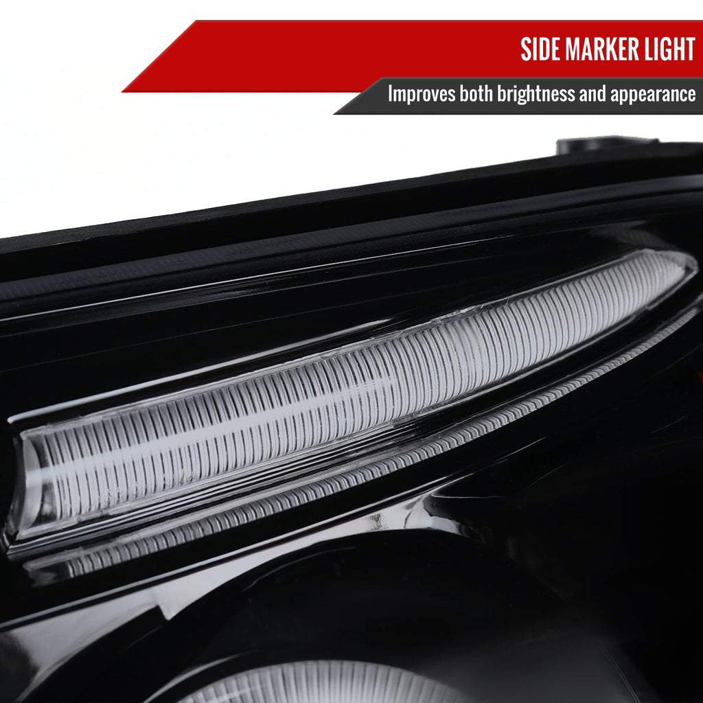 2003-2005 Toyota 4Runner Dual Halo Projector Headlights (Glossy Black Housing/Smoked Lens)