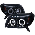 2003-2005 Toyota 4Runner Dual Halo Projector Headlights (Glossy Black Housing/Smoked Lens)
