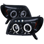 2003-2005 Toyota 4Runner Dual Halo Projector Headlights (Glossy Black Housing/Smoked Lens)