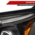2003-2005 Toyota 4Runner Dual Halo Projector Headlights (Matte Black Housing/Clear Lens)