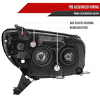 2006-2009 Toyota 4Runner SR5 Limited Projector Style Headlights (Chrome Housing/Smoked Lens)