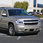 2007-2013 Chevrolet Avalanche/ 2007-2014 Tahoe Suburban LED C-Bar Projector Headlights (Chrome Housing/Clear Lens)