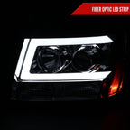 2007-2013 Chevrolet Avalanche/ 2007-2014 Tahoe Suburban LED C-Bar Projector Headlights -RS (Chrome Housing/Clear Lens)