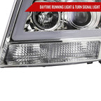 2007-2013 Chevrolet Avalanche/ 2007-2014 Tahoe Suburban LED C-Bar Projector Headlights -RS (Chrome Housing/Clear Lens)