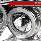 2007-2013 Chevrolet Avalanche/ 2007-2014 Tahoe Suburban Dual Halo Projector Headlights (Chrome Housing/Clear Lens)