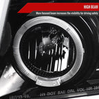 2007-2013 Chevrolet Avalanche/ 2007-2014 Tahoe Suburban Dual Halo Projector Headlights (Jet Black Housing/Clear Lens)