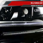 2007-2013 Chevrolet Avalanche/ 2007-2014 Tahoe Suburban Dual Halo Projector Headlights (Jet Black Housing/Clear Lens)