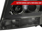 2007-2013 Chevrolet Avalanche/ 2007-2014 Tahoe Suburban LED C-Bar Projector Headlights (Chrome Housing/Smoked Lens)