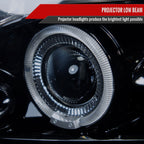 2007-2013 Chevrolet Avalanche/ 2007-2014 Tahoe Suburban Dual Halo Projector Headlights (Glossy Black Housing/Smoked Lens)