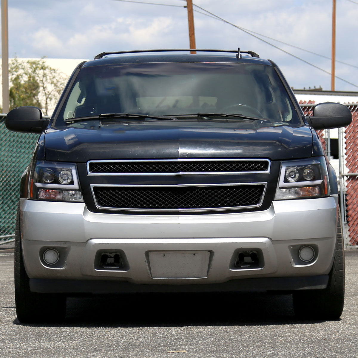 2007-2013 Chevrolet Avalanche/ 2007-2014 Tahoe Suburban LED C-Bar Projector Headlights -RS (Matte Black Housing/Clear Lens)