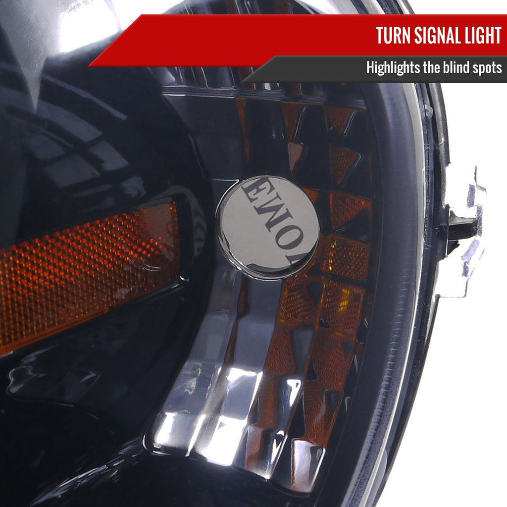 2002-2005 Mercedes Benz W163 ML Class Projector Headlights w/ SMD LED Light Strip (Glossy Black Housing/Smoked Lens)