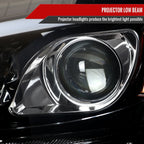 2006-2008 Mercedes Benz W164 ML Class LED Bar Projector Headlights w/ Sequential Turn Signal Lights (Jet Black Housing/Clear Lens)