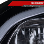 2006-2008 Mercedes Benz W164 ML Class LED Bar Projector Headlights w/ Sequential Turn Signal Lights (Glossy Black Housing/Smoked Lens)