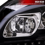 2009-2011 Mercedes Benz W164 ML-Class LED Sequetial Turn Signal Projector Headlights (Glossy Black Housing/Clear Lens)