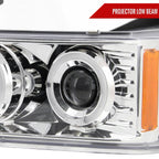 2004-2012 Chevrolet Colorado/ GMC Canyon Dual Halo Projector Headlights (Chrome Housing/Clear Lens)
