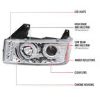 2004-2012 Chevrolet Colorado/ GMC Canyon Dual Halo Projector Headlights (Chrome Housing/Clear Lens)
