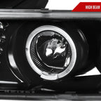 2004-2012 GMC Canyon/ Chevrolet Colorado Dual Halo Projector Headlights (Jet Black Housing/Clear Lens)