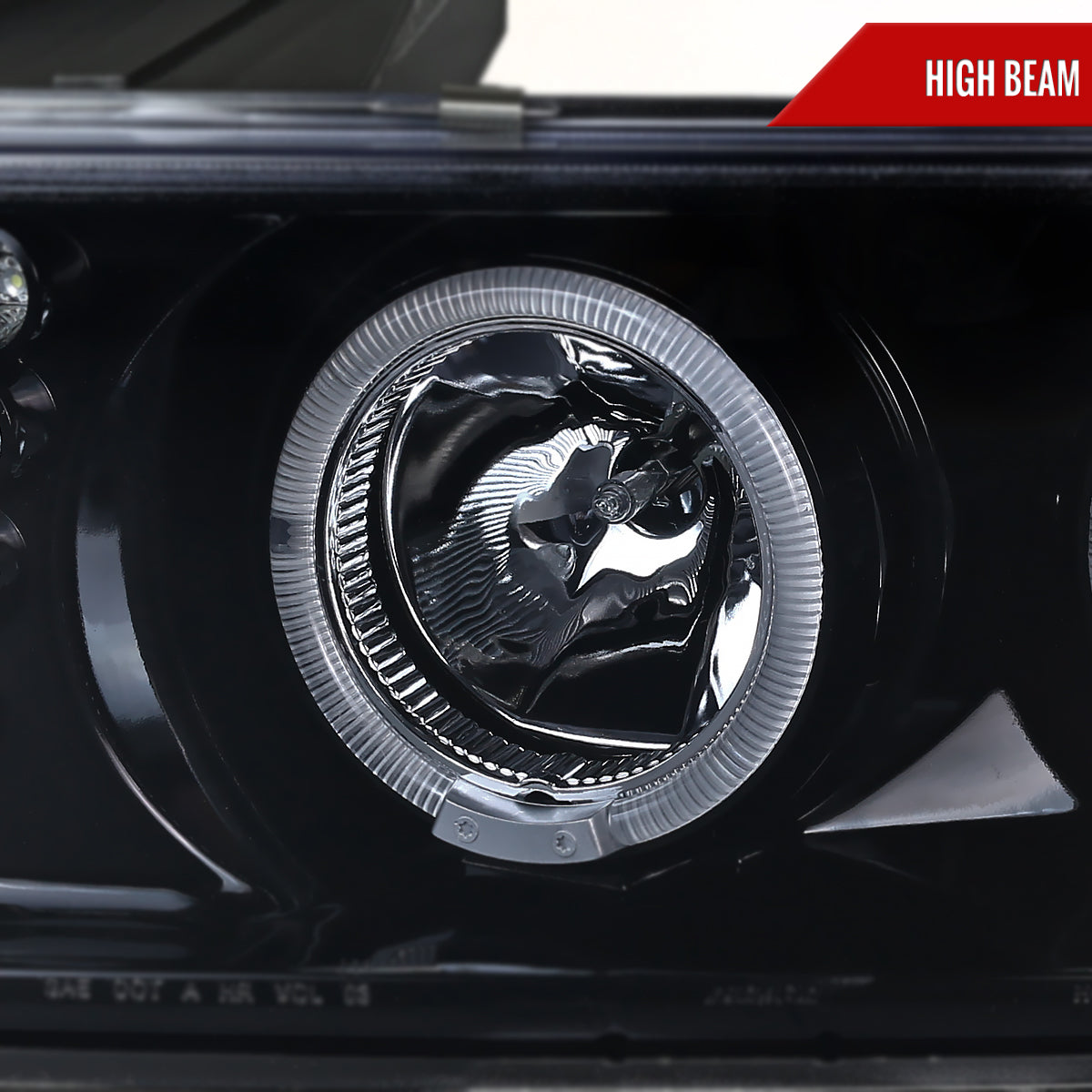 2004-2012 Chevrolet Colorado/GMC Canyon Dual Halo Projector Headlights with Corner Turn Signal Bumper Lights (Glossy Black Housing/Smoked Lens)