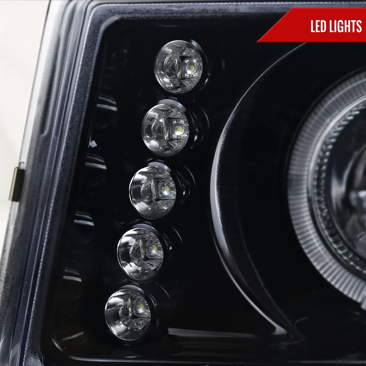 2004-2012 Chevrolet Colorado/GMC Canyon Dual Halo Projector Headlights with Corner Turn Signal Bumper Lights (Glossy Black Housing/Smoked Lens)