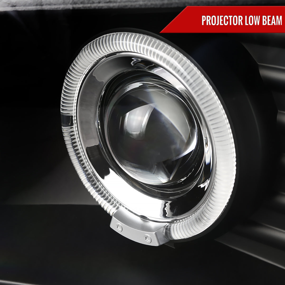 2004-2012 Chevrolet Colorado/GMC Canyon Dual Halo Projector Headlights with Corner Turn Signal Bumper Lights (Matte Black Housing/Clear Lens)