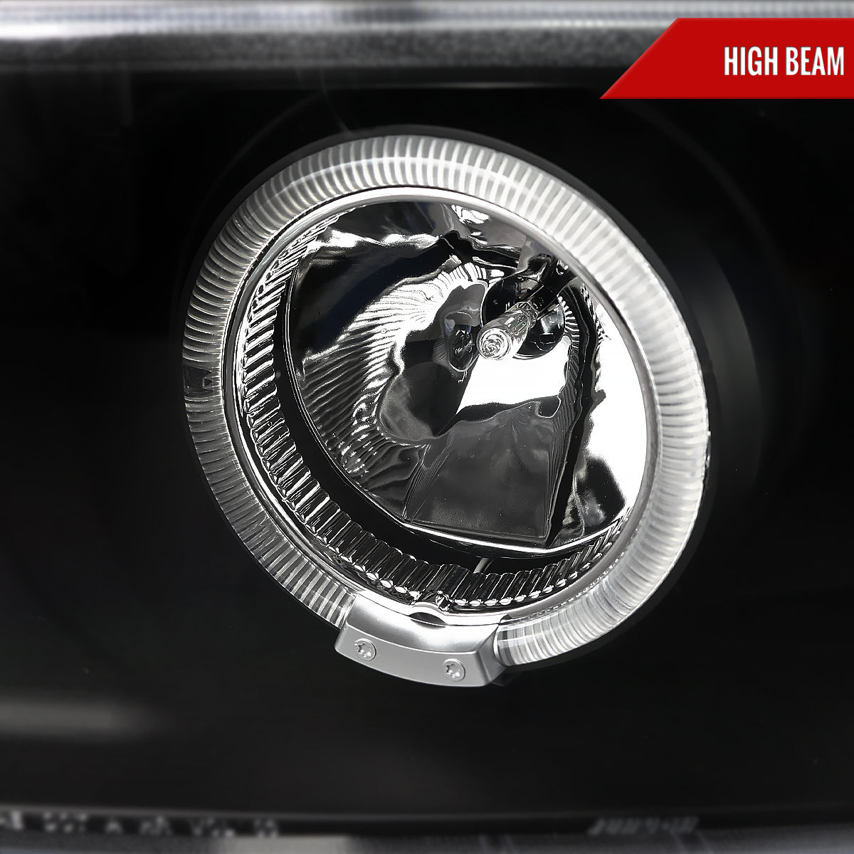 2004-2012 Chevrolet Colorado/GMC Canyon Dual Halo Projector Headlights with Corner Turn Signal Bumper Lights (Matte Black Housing/Clear Lens)