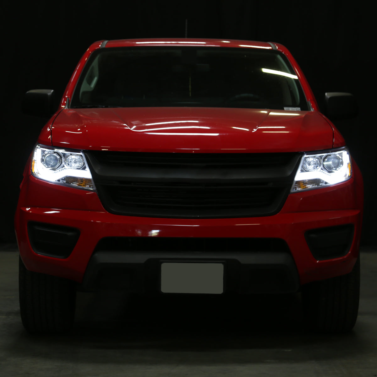 2015-2022 Chevrolet Colorado LED Bar Projector Headlights (Chrome Housing/Clear Lens)