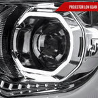 2015-2022 Chevrolet Colorado LED Bar Projector Headlights (Chrome Housing/Clear Lens)